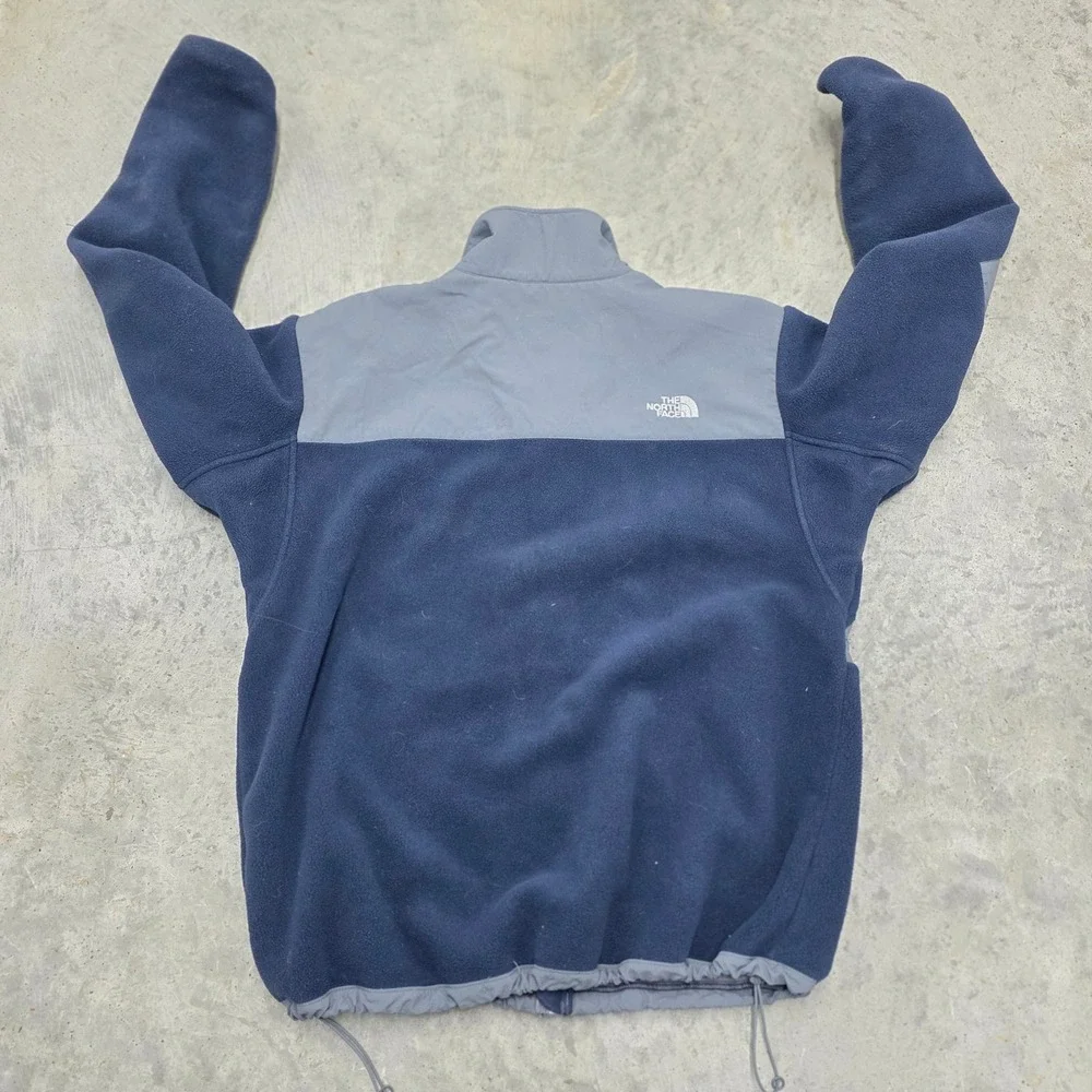 The North Face Mens Fleece‎ Jacket Grey Navy Blue Full Zip Outdoor XL
